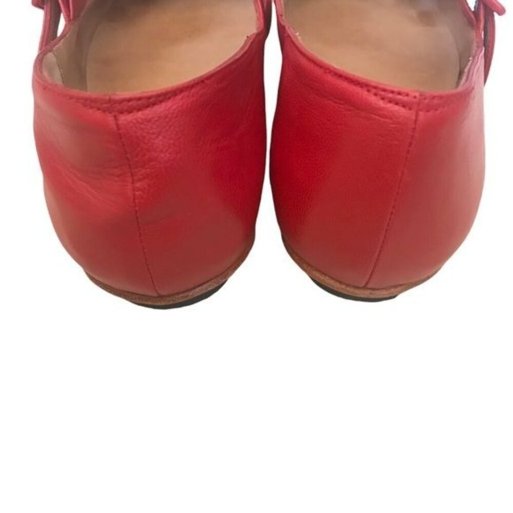 Zou Xou Eugenia Mary Jane Flats in Red Size EU39 - Picture 6 of 9